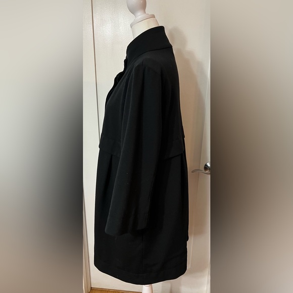 Vtg Black Womens long coat L buttons Michael Kors winter jacket Goth Romantic - Picture 3 of 16